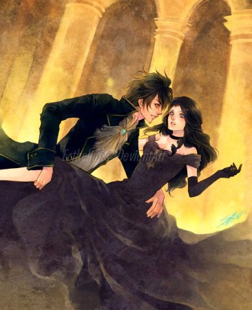 Черноволосая девушка с парнем