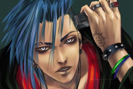 Аниме пацанка рокерша