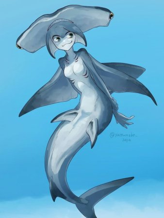Anime Monster girl акула