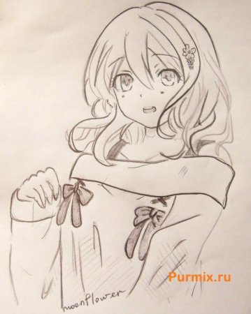 Юи Комори для срисовки