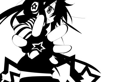 Аниме картинки черно белые