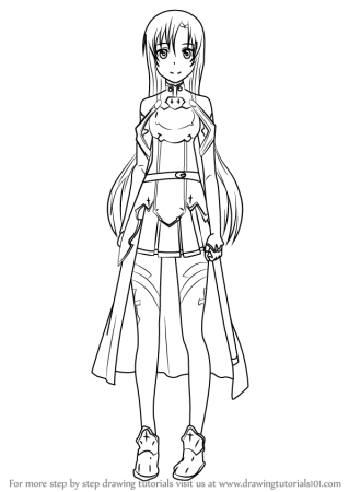 Раскраска аниме Асуна