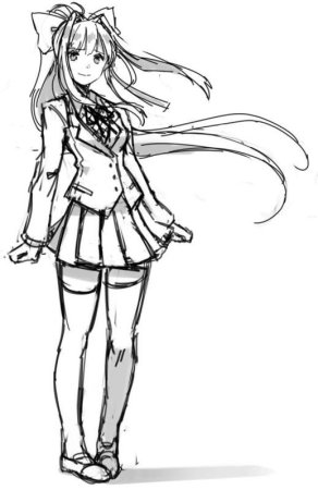 Моника доки доки раскраска