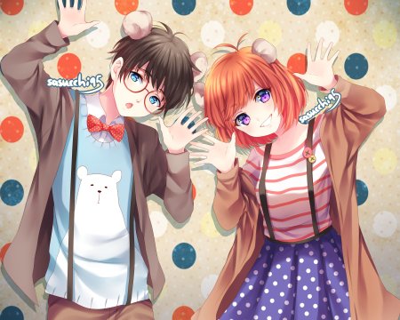 Аниме мальчик и девочка друзья