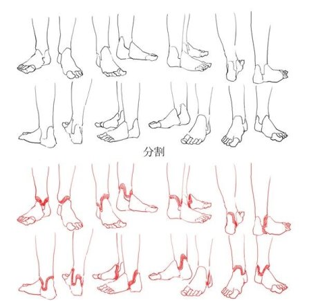 Рисование ног аниме