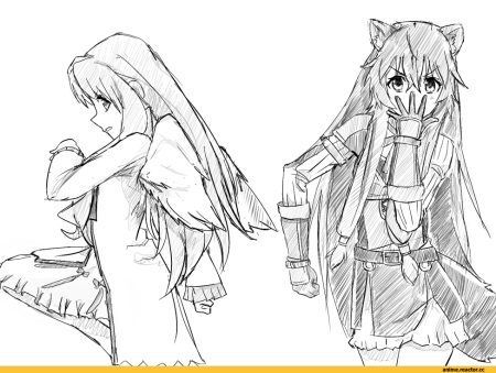 Скетч аниме восхождение героя щита