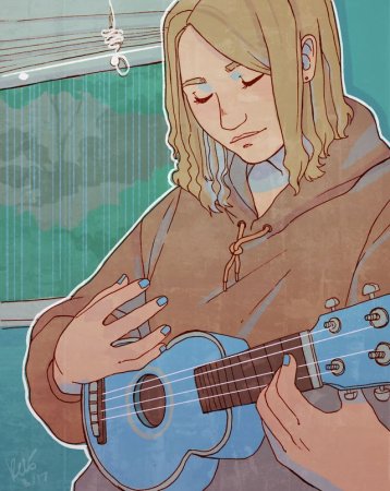 Арты девушек с укулеле