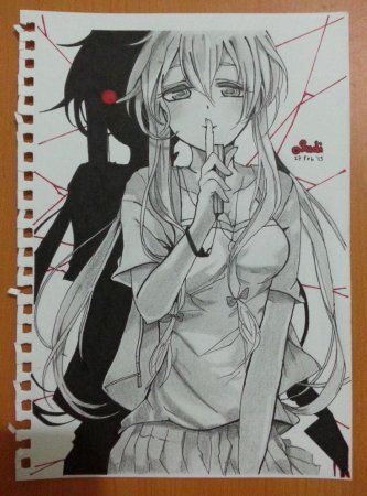Юно Гасай рисунок карандашом
