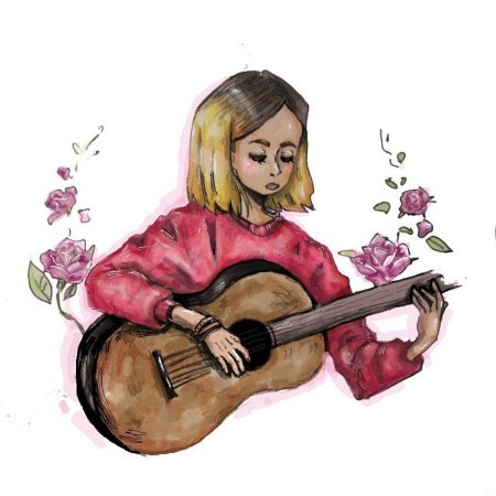 Нарисовать девушку с гитарой