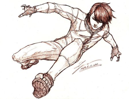 Человек в прыжке скетч