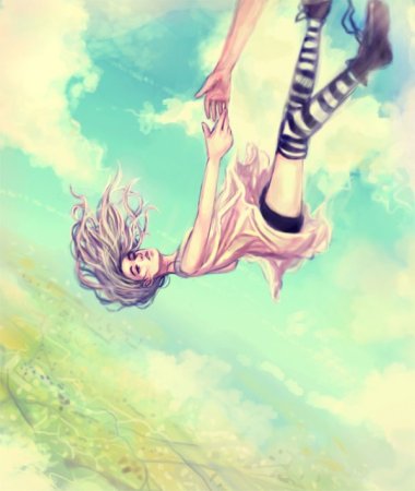 Аниме падает с высоты