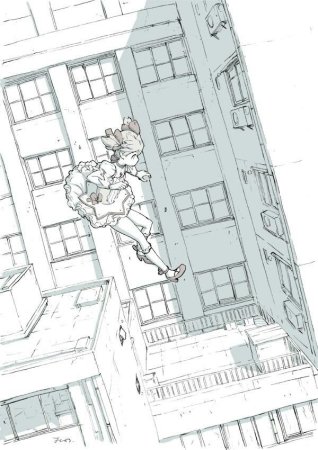 Человек падает с крыши референс