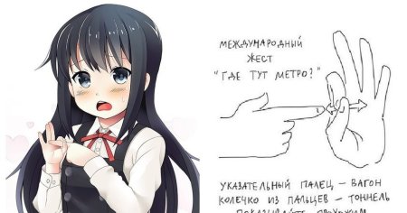 Жесты анимешников руками