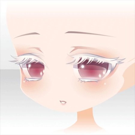 Белые ресницы аниме