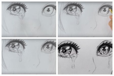 Аниме девушка кричит в слезах