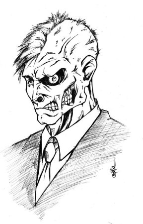 Харви Двуликий эскизы тату