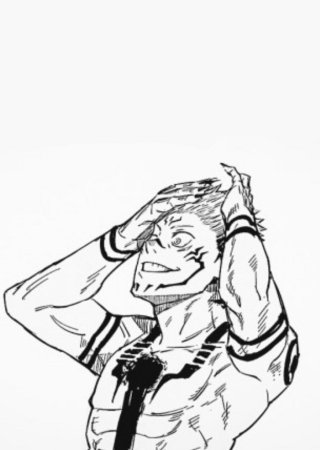 Итадори черно белый