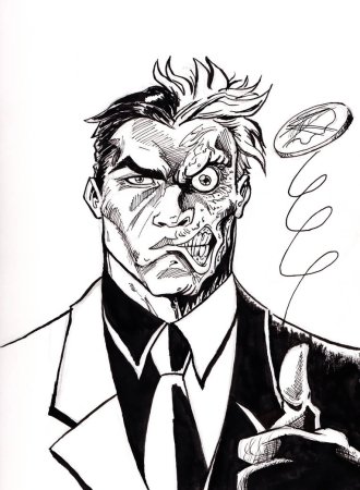 Двуликий рисунок карандашом