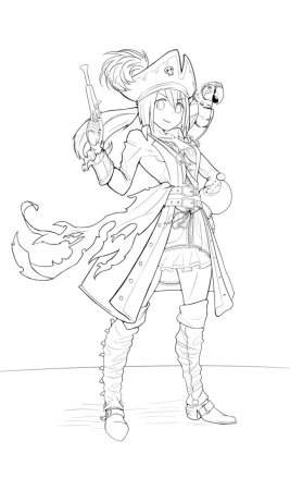 Девочка пират аниме