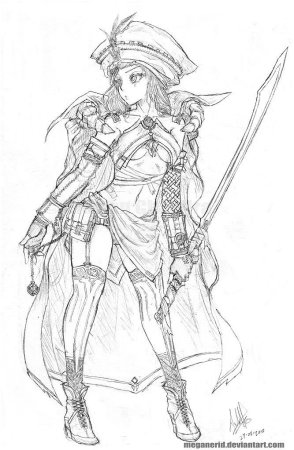 Рисунки карандашом пиратки