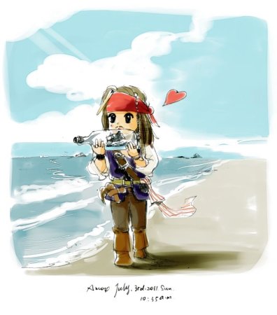 Капитан Джек Воробей аниме