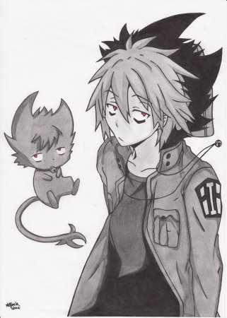 Куро Сервамп карандашом