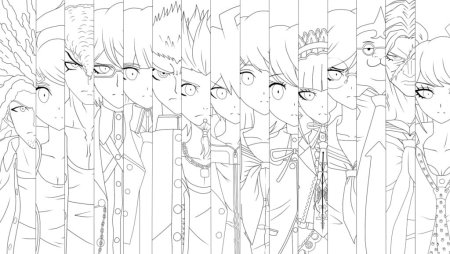 Раскраски аниме Данганронпа