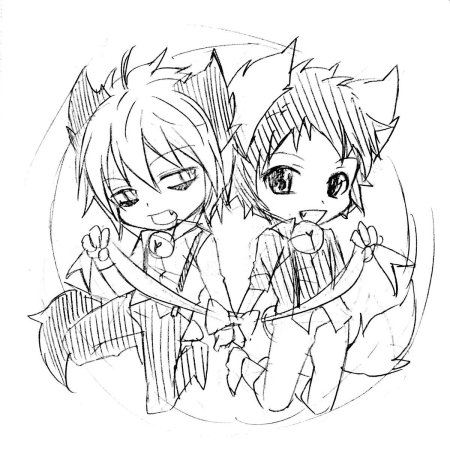 Раскраски аниме вампиры