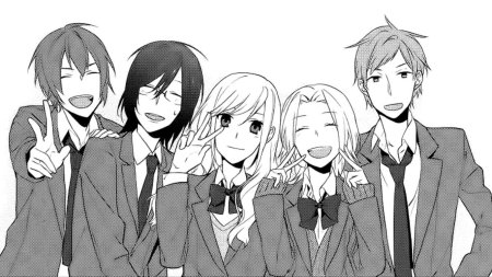 Хоримия Миямура черно белый