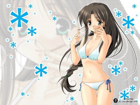 Аниме в купальнике в полный рост