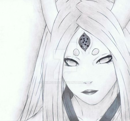 Кагуя Ооцуцуки карандашом