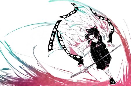 Шинобу клинок рассекающий демонов карандашом