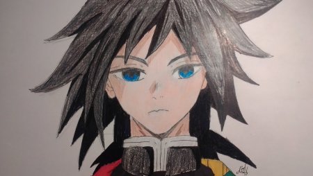 Клинок рассекающий демонов Томиока для срисовки