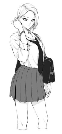 Девушка арт в полный рост