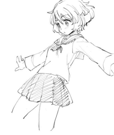 Аниме школьницы рисунки для срисовки