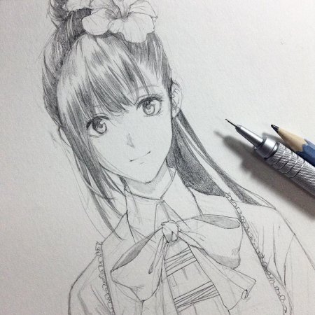 Скетчи аниме девушек профессиональные