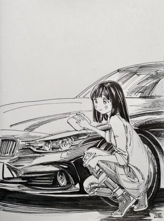 Черно белые рисунки аниме