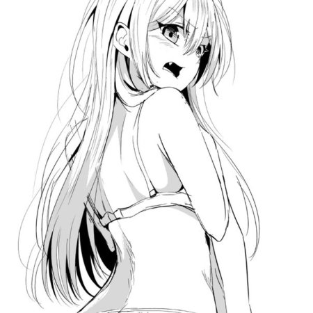 Монохромные аниме арты