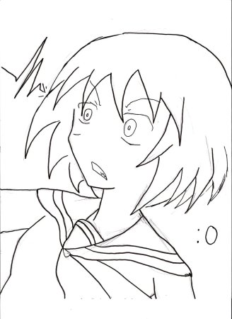 Удивление в аниме стиле