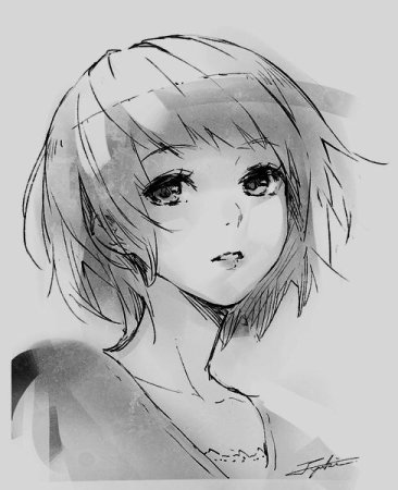 Аниме короткие волосы карандаш