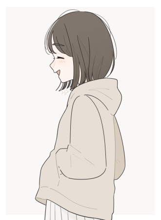 Аниме девушка боком