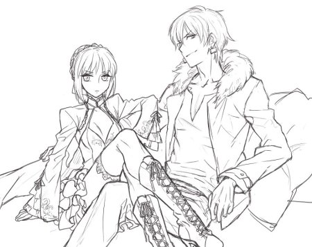 Fate срисовки