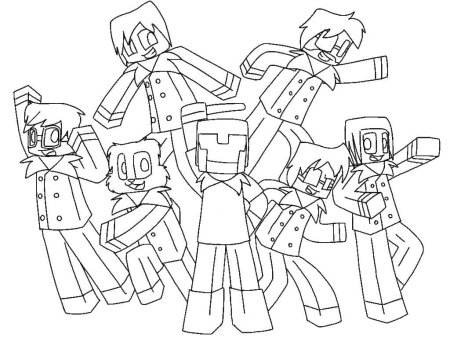 Раскраски майнкрафт скины