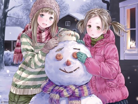 Зима в стиле аниме