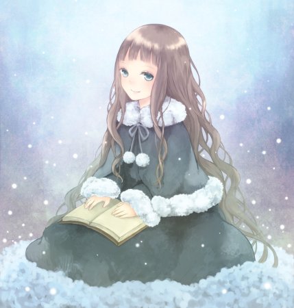 Девочка зимой арт