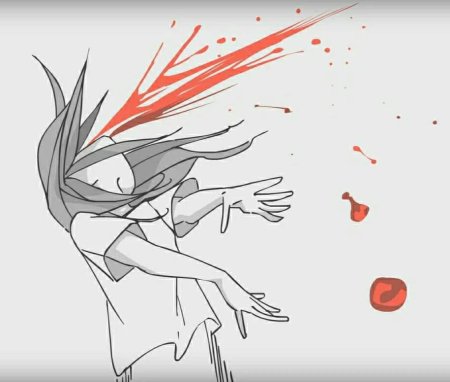 Аниме девочка с кровью из носа