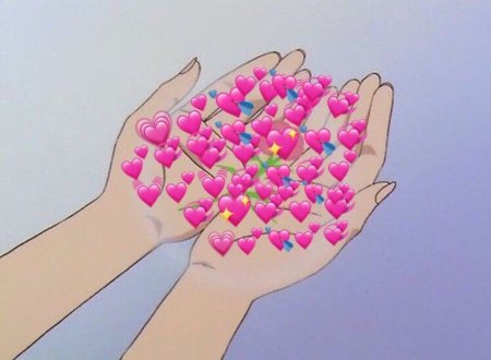 Посылаю сердечки