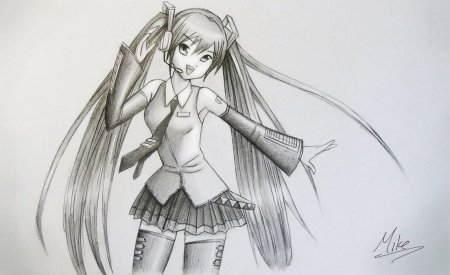 Крутые аниме арты карандашом