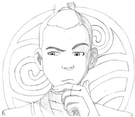 Аватар аанг нарисовать карандашом