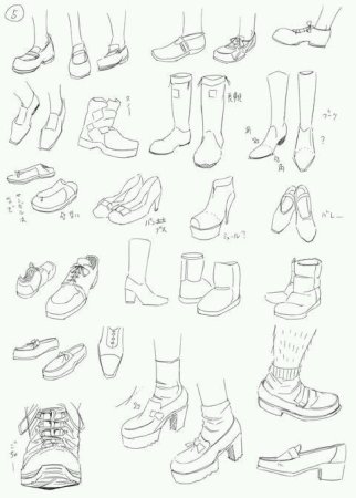 Аниме обувь рисунки (50 фото)